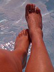 Doigts de pieds en éventail