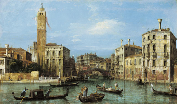 Le Grand Canal avec l'église San Geremia, le palais Labia et l'accès au Cannaregio