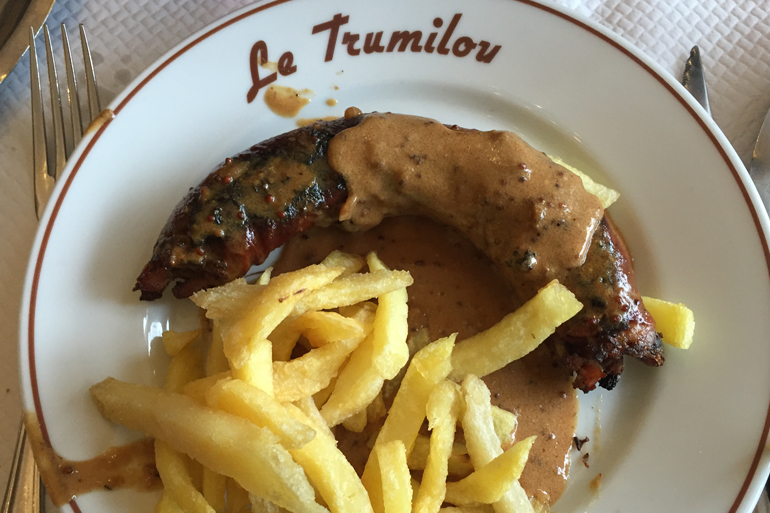 Andouillette sauce moutarde frites maison du Trumilou
