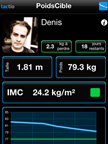Application gratuite Iphone pour suivre son régime : Poids cible
