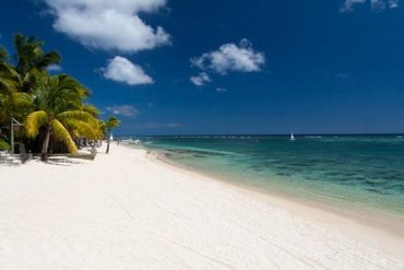 La plage de l'hôtel Victoria à l'île Maurice