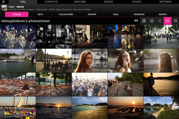 Flickr Studio pour Ipad