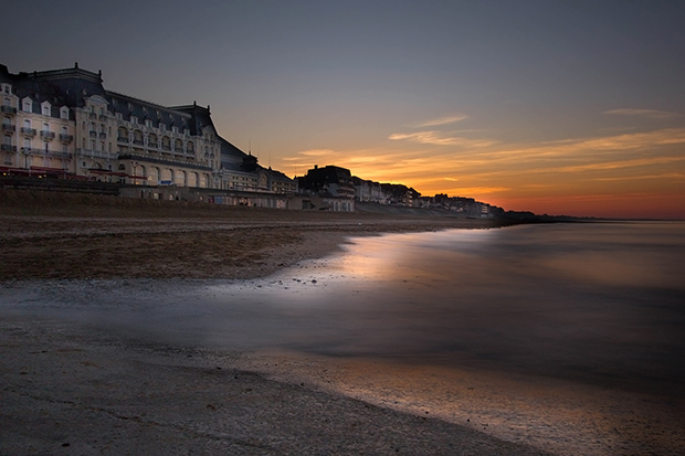 La plage de Cabourg l'hiver
