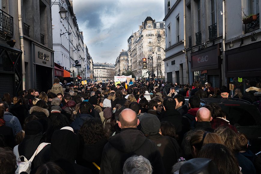 Avant d'arriver sur la place de la République