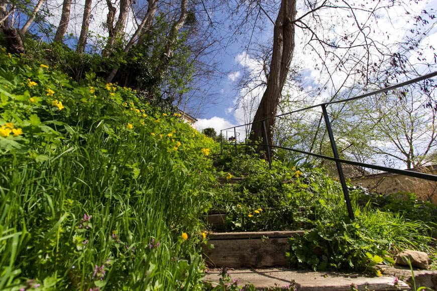 L'escalier de la Sansonne à Auvers-sur-Oise