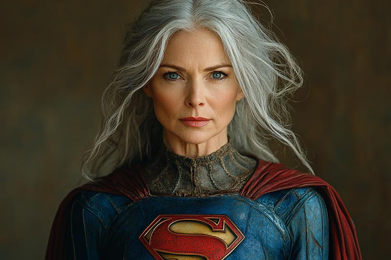 Les super héros Marvel et DC comics à la retraite