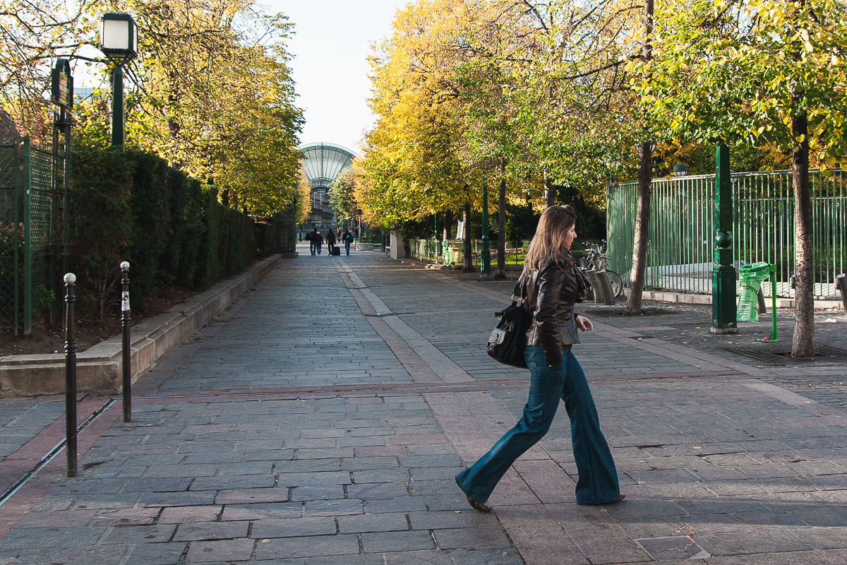Dans les allées du jardin des Halles