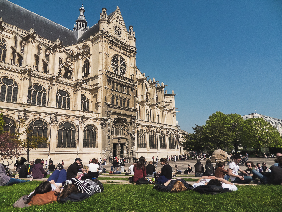 Les pelouses du jardin des Halles